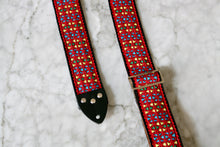 Load image into Gallery viewer, Red &#39;Monterey&#39; Guitar/Bass Hippie Strap
