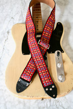 Load image into Gallery viewer, Red &#39;Monterey&#39; Guitar/Bass Hippie Strap
