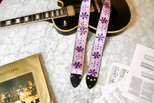 Load image into Gallery viewer, Lilac &#39;Dresden&#39; Guitar/Bass Hippie Strap
