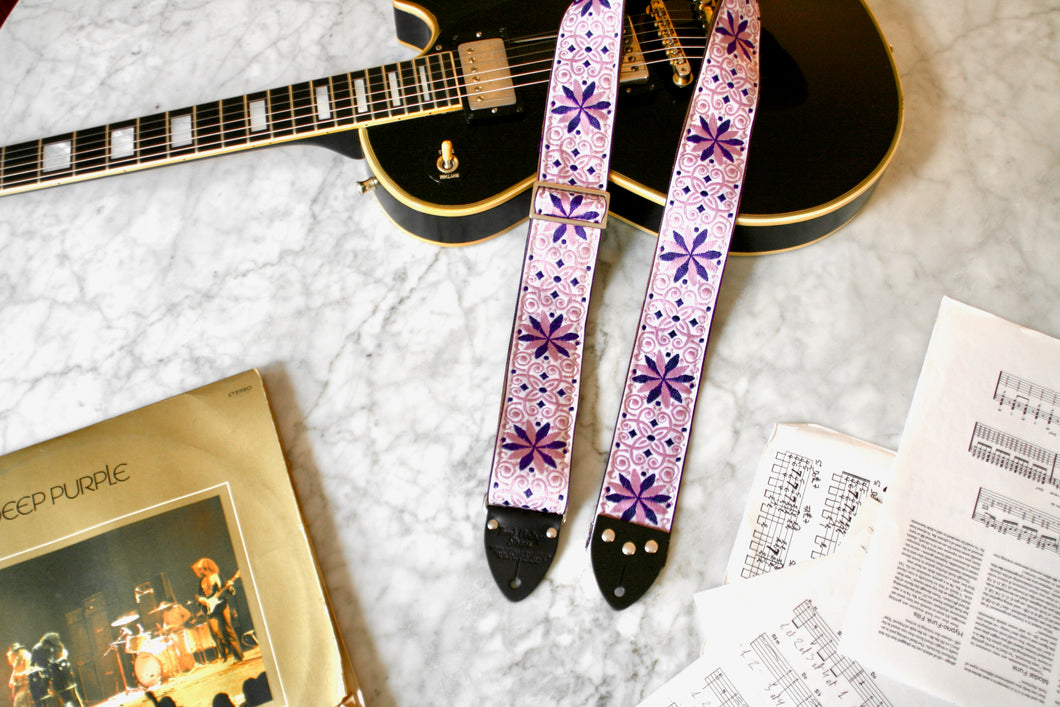 Lilac 'Dresden' Guitar/Bass Hippie Strap