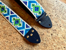 Load image into Gallery viewer, UNIQUE PIECE - Blue Lotus &quot;Tom&#39;s Vintage Straps&quot; guitar/bass strap
