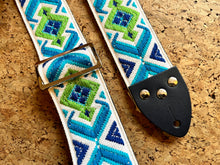 Load image into Gallery viewer, UNIQUE PIECE - Blue Lotus &quot;Tom&#39;s Vintage Straps&quot; guitar/bass strap
