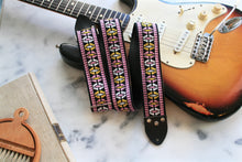 Load image into Gallery viewer, Pink &#39;Ufo&#39; Guitar/Bass Hippie Strap
